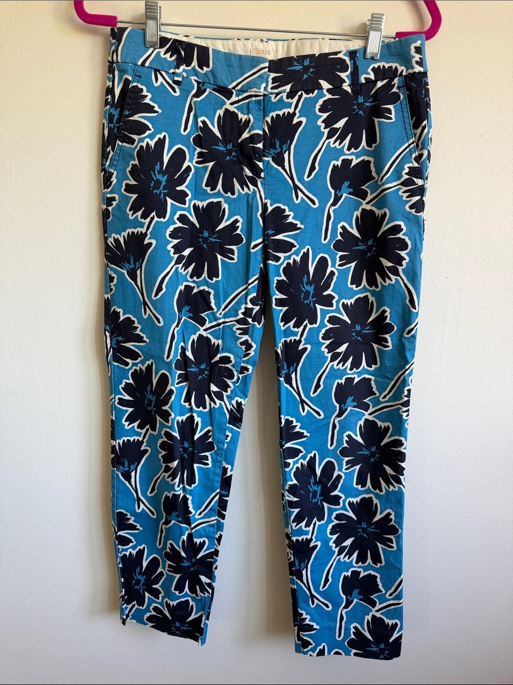 J. Crew Teal Blue Floral Women’s Pants